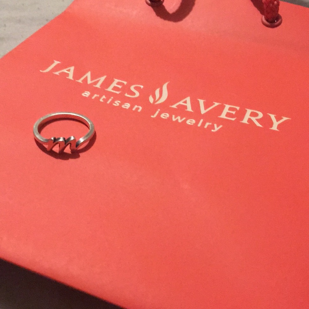 James Avery M initial ring